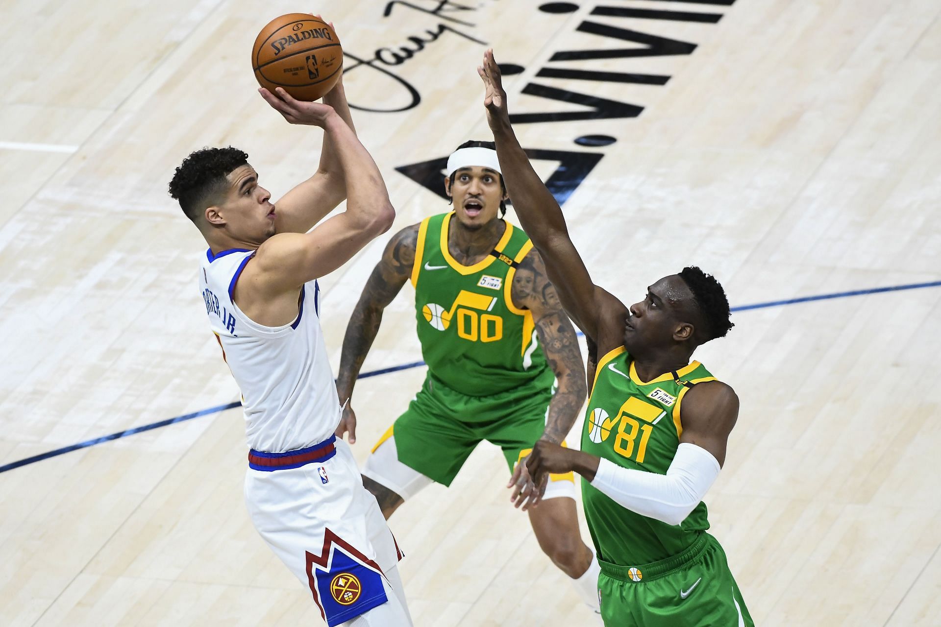 Michael Porter Jr. of the Denver Nuggets against the Utah Jazz