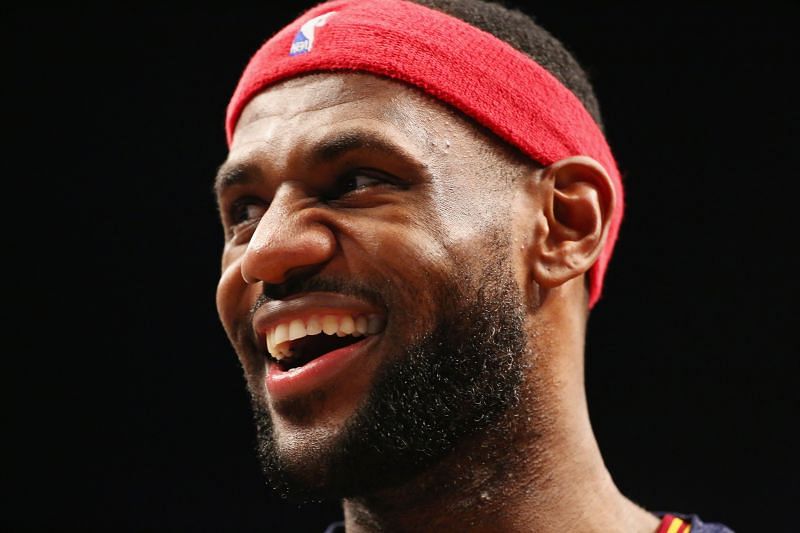 LeBron James at warmups ahead of a Cleveland Cavaliers game.