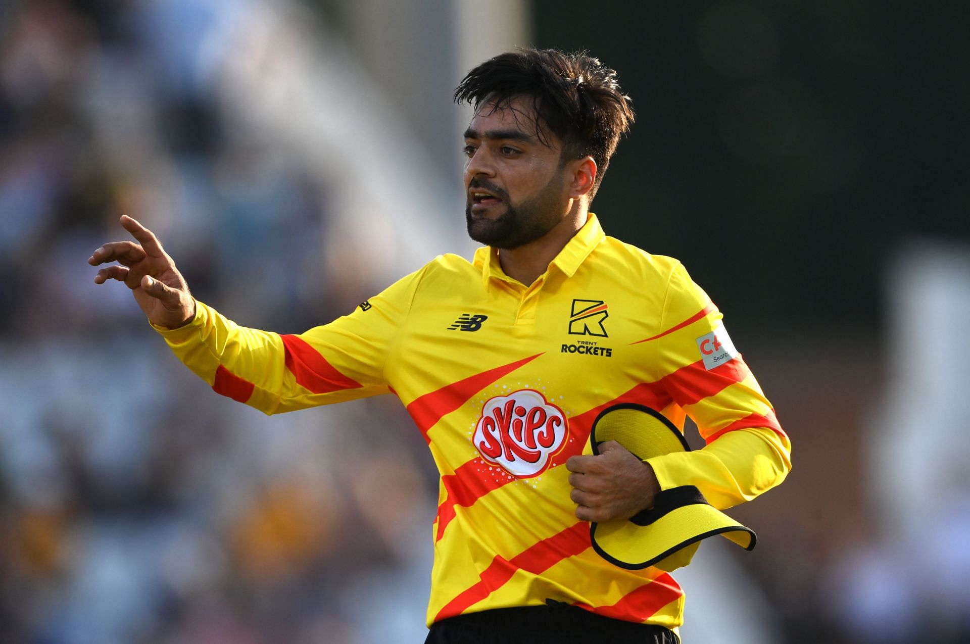 Rashid Khan in action at The Hundred.