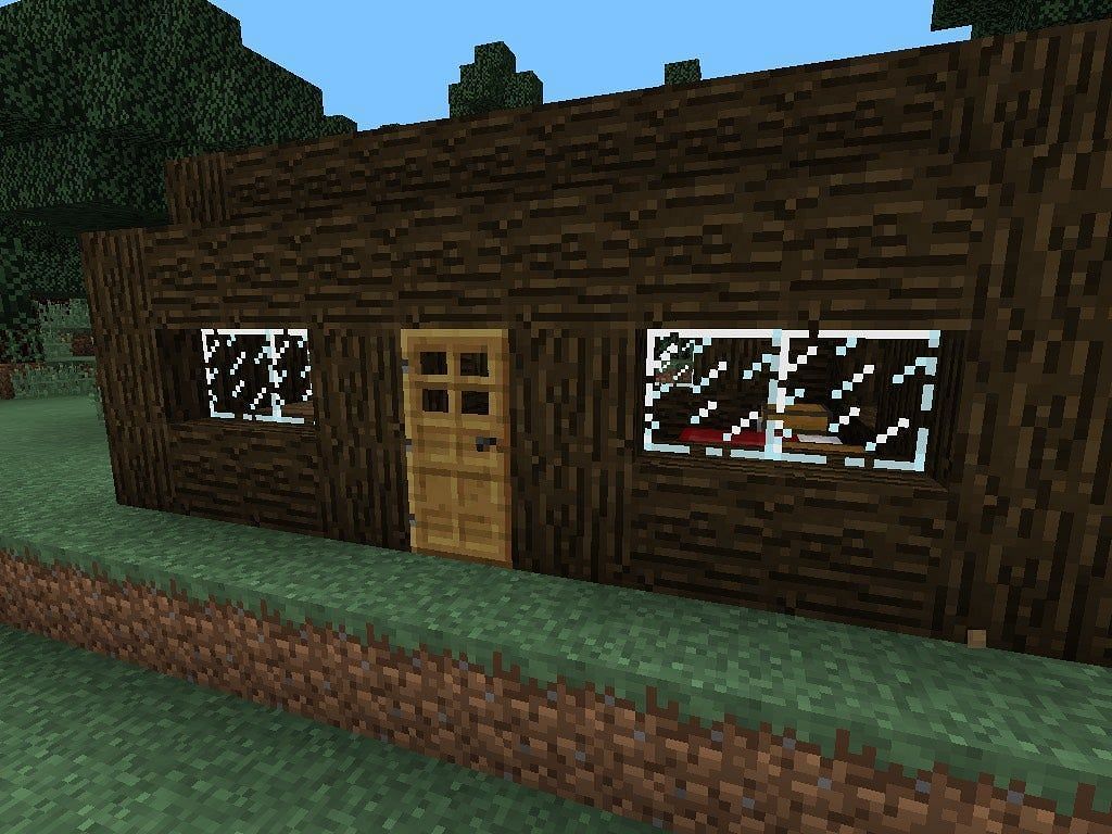 Wood house in Minecraft (Image via Instructables)