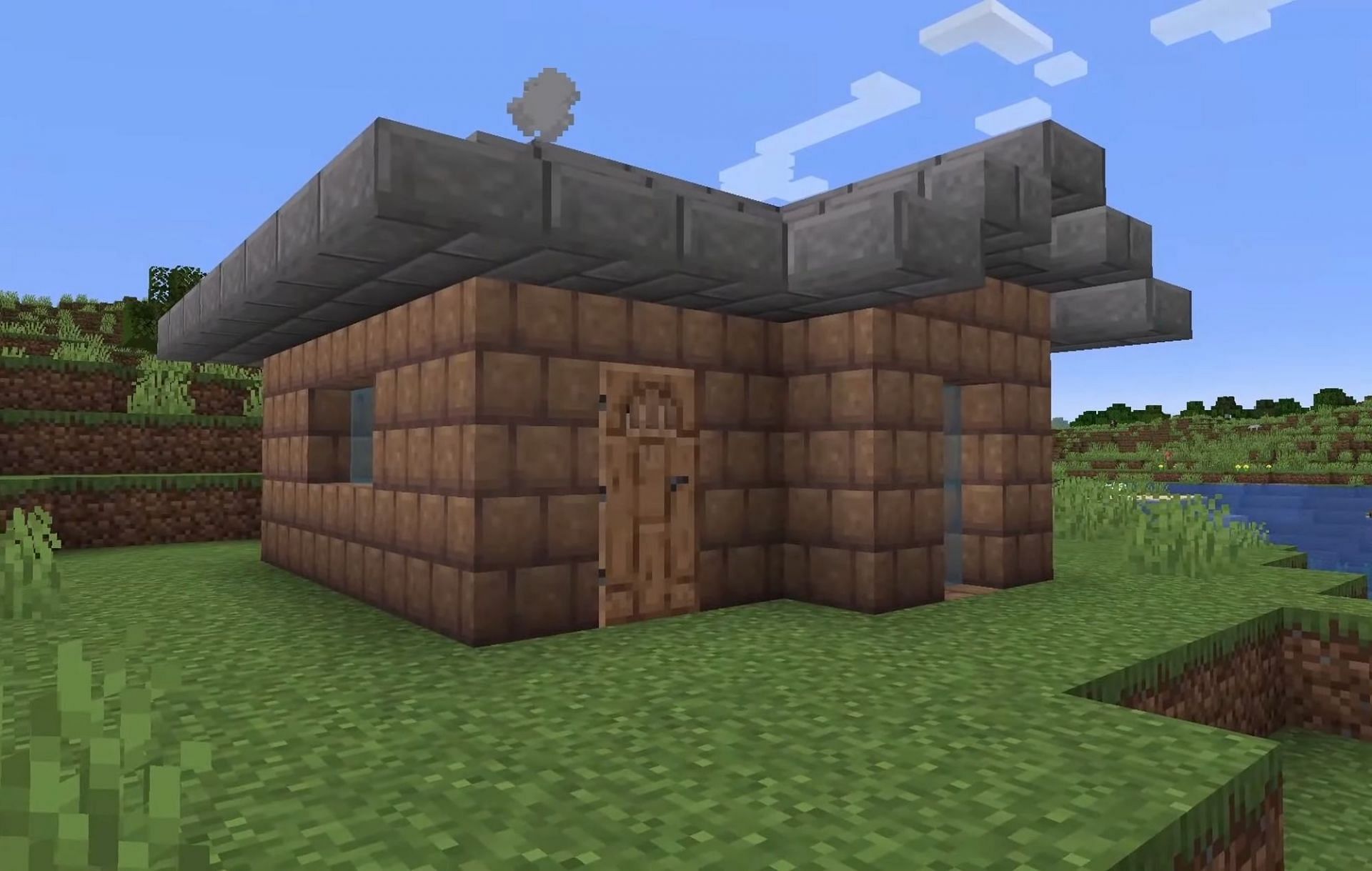 A mud-brick home, one of the many future features to come in The Wild Update (Image via Mojang)