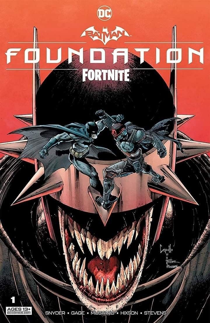 The cover of the latest Batman/ Fortnite: Foundation #1 issue from the Zero Point x Batman comic series (Image via DC Comics)