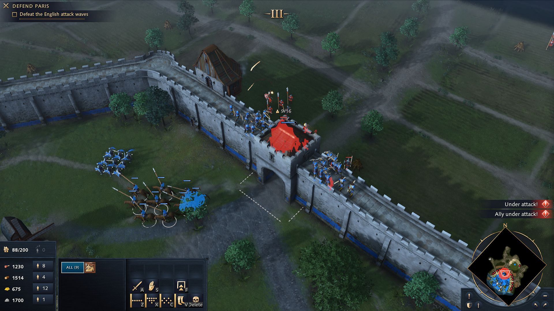 Stonewalling the enemy has never been more satisfying (Image via Age of Empires IV/Relic Entertainment)