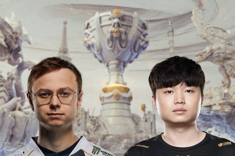 Group D&#039;s top teams will look to secure first place after the first round-robin stage in the League of Legends Worlds tournament (Image via Sportskeeda)