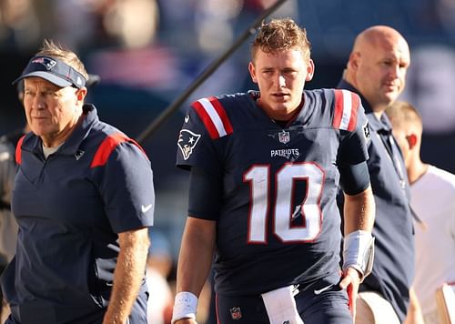 New England Patriots' Mac Jones and Bill Belichick