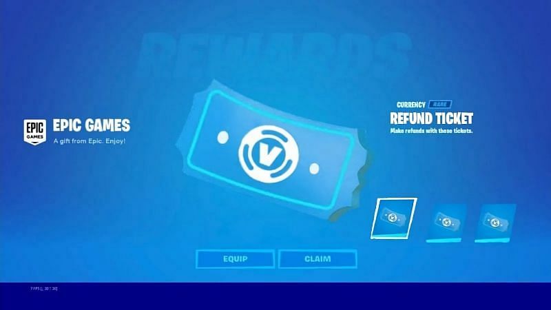 Fortnite refund tickets needs to be renewed (Image via Epic Games)