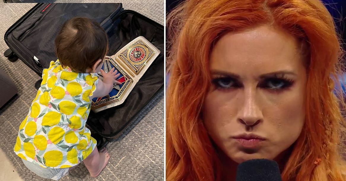 Becky Lynch&#039;s daughter Roux; Lynch cutting a promo