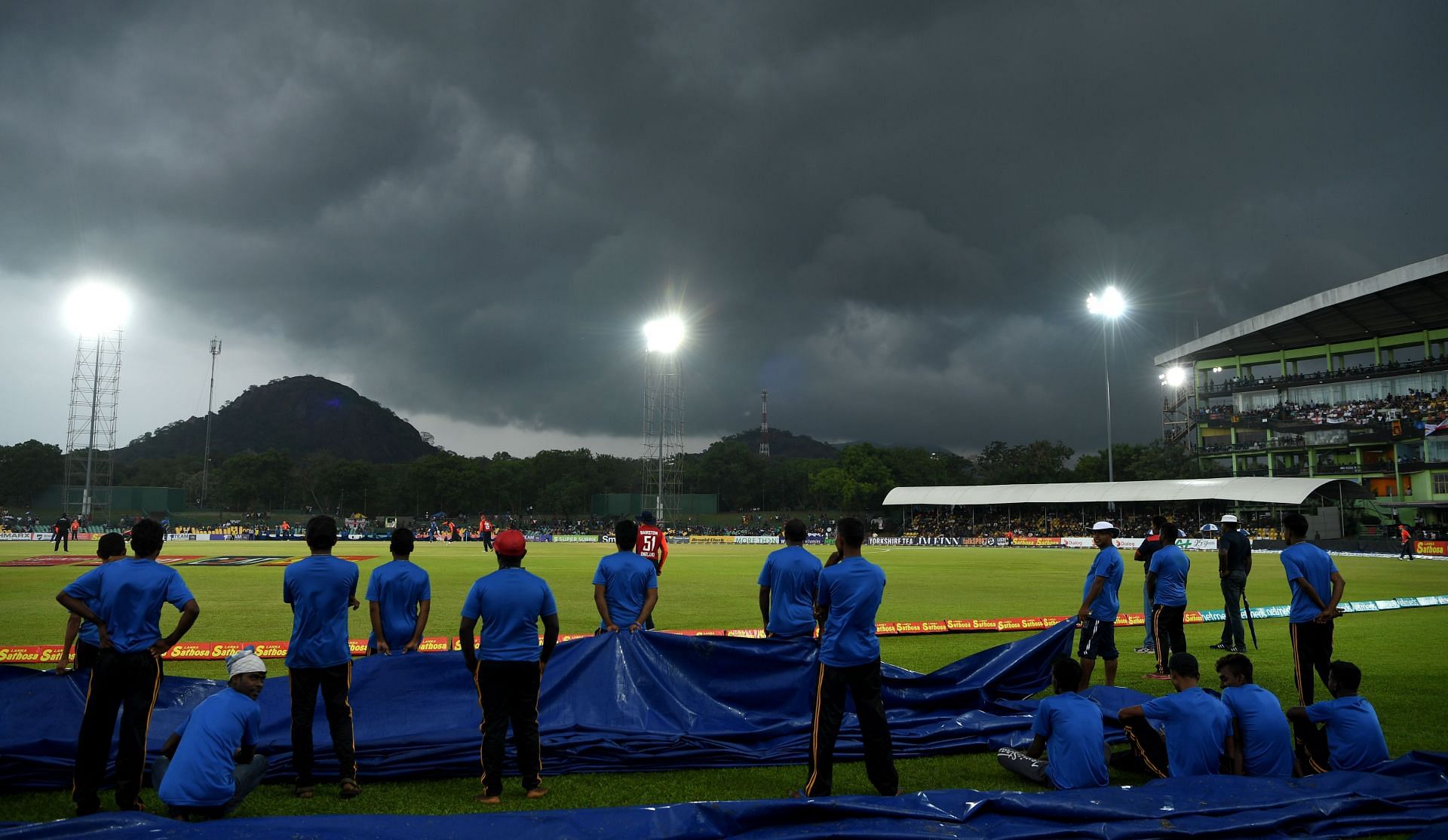 The Rangiri Dambulla International Stadium in Sri Lanka