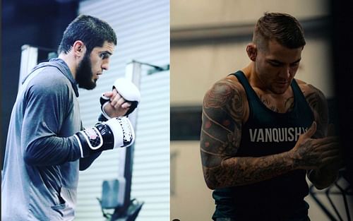 Islam Makhachev (left), Dustin Poirier (right) [Credits: @islam_makhachev, @dustinpoirier via Instagram]