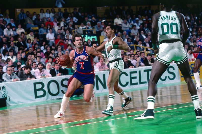Kelly Tripucka with the Detroit Pistons.