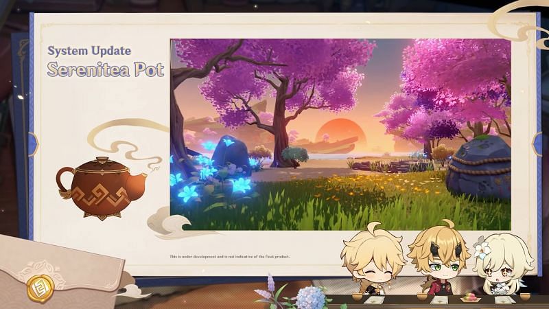 New realm layout preview in the Genshin Impact 2.2 livestream (Image via miHoYo)