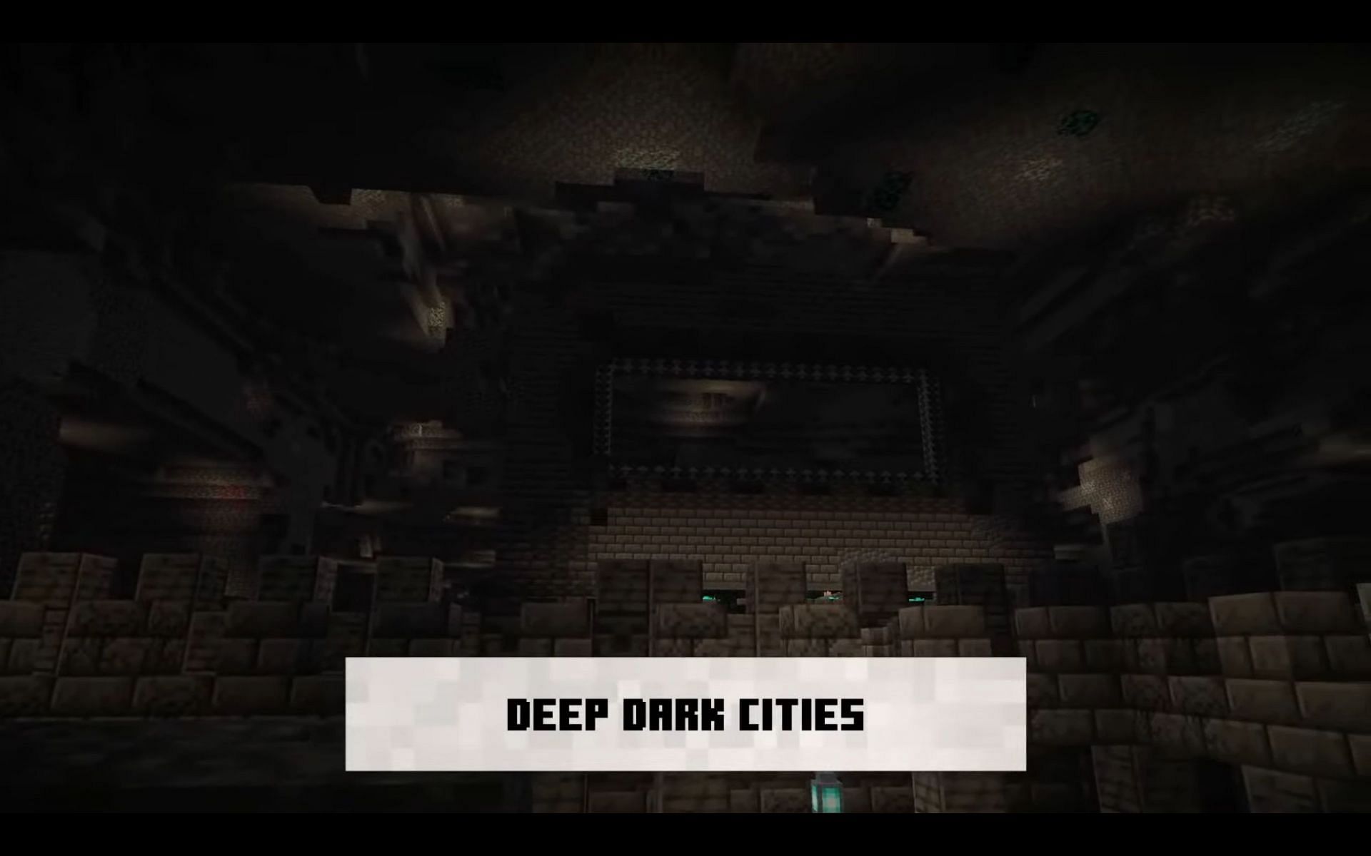 Even though they&#039;ve been delayed, cities in the deep dark biome are exciting many players (Image via Mojang).