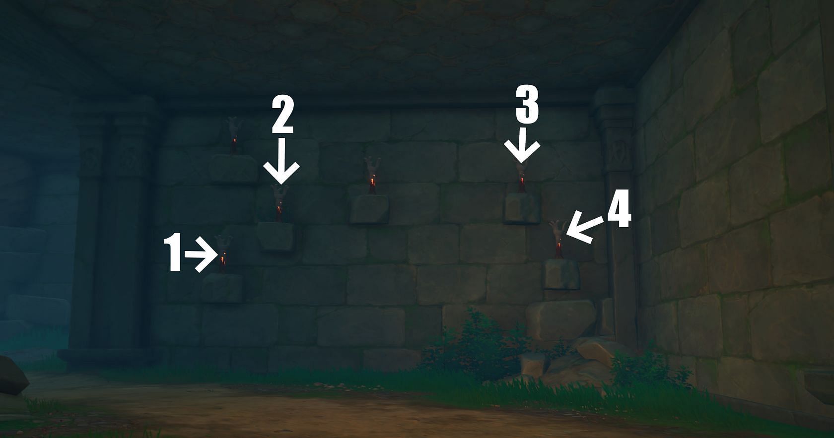 The torch puzzle solution (Image via Genshin Impact)