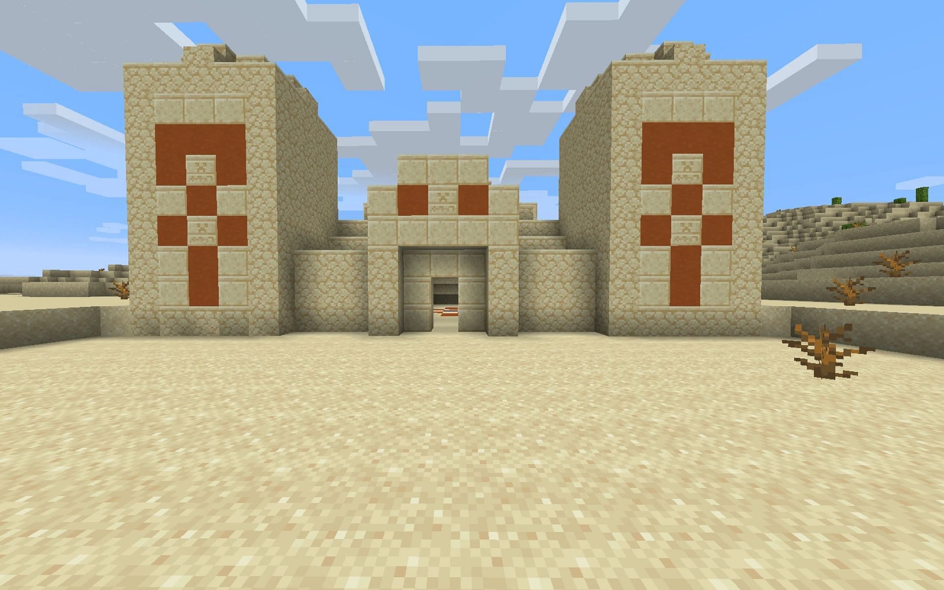 An image of a desert temple in-game (Image via Minecraft)