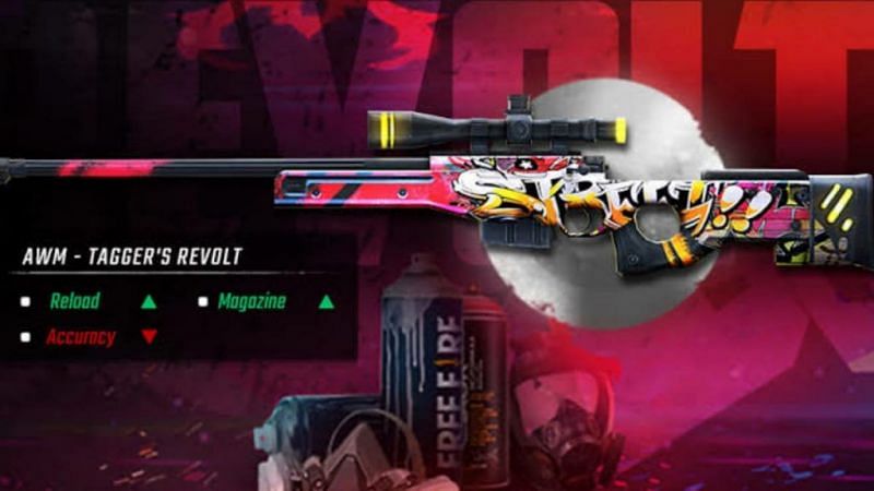 Tagger&#039;s Revolt AWM in Free Fire Max (Image via Garena)