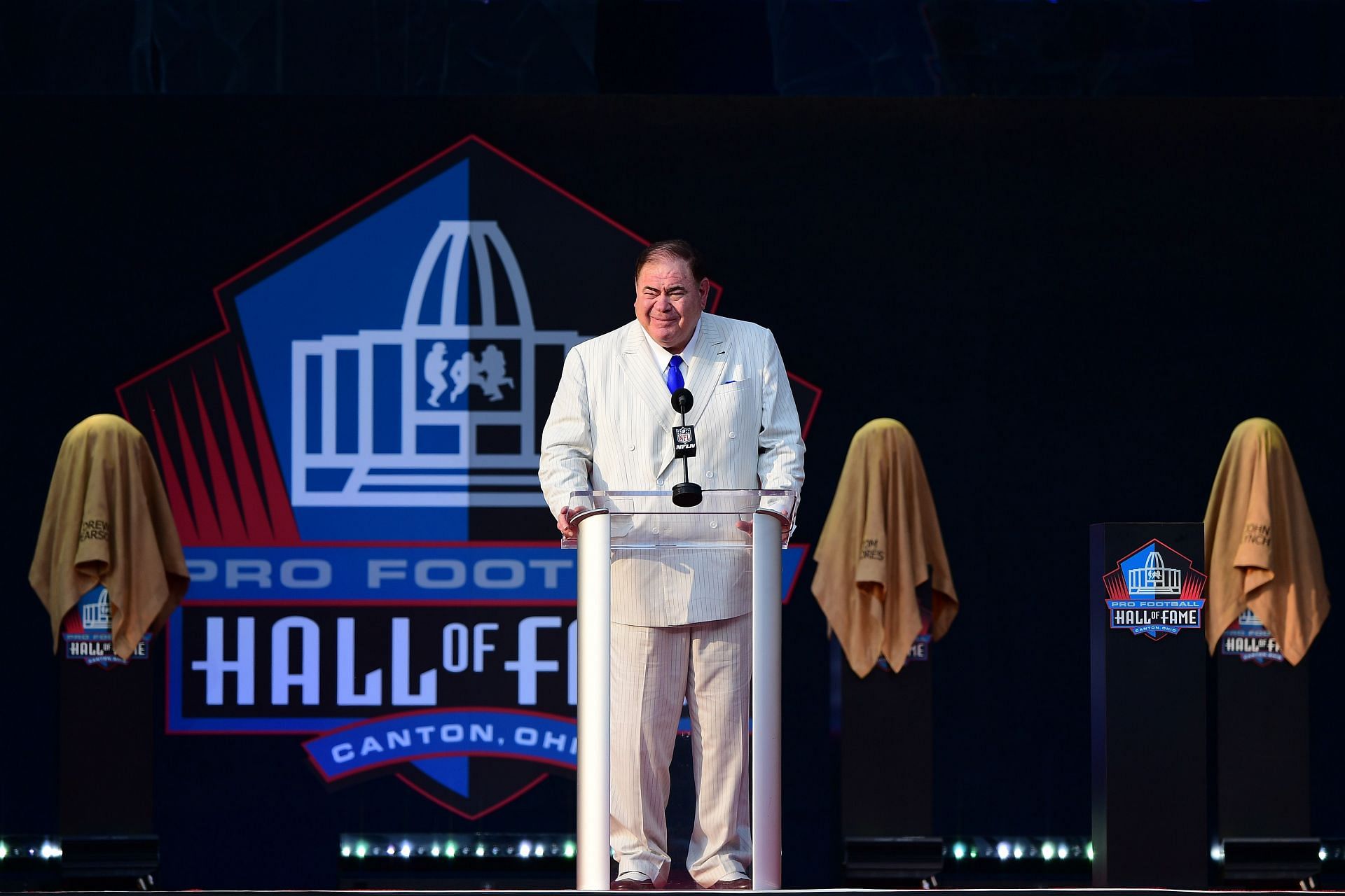 NFL Hall of Fame Enshrinement Ceremony President David Baker Former PFHOF president David Baker
