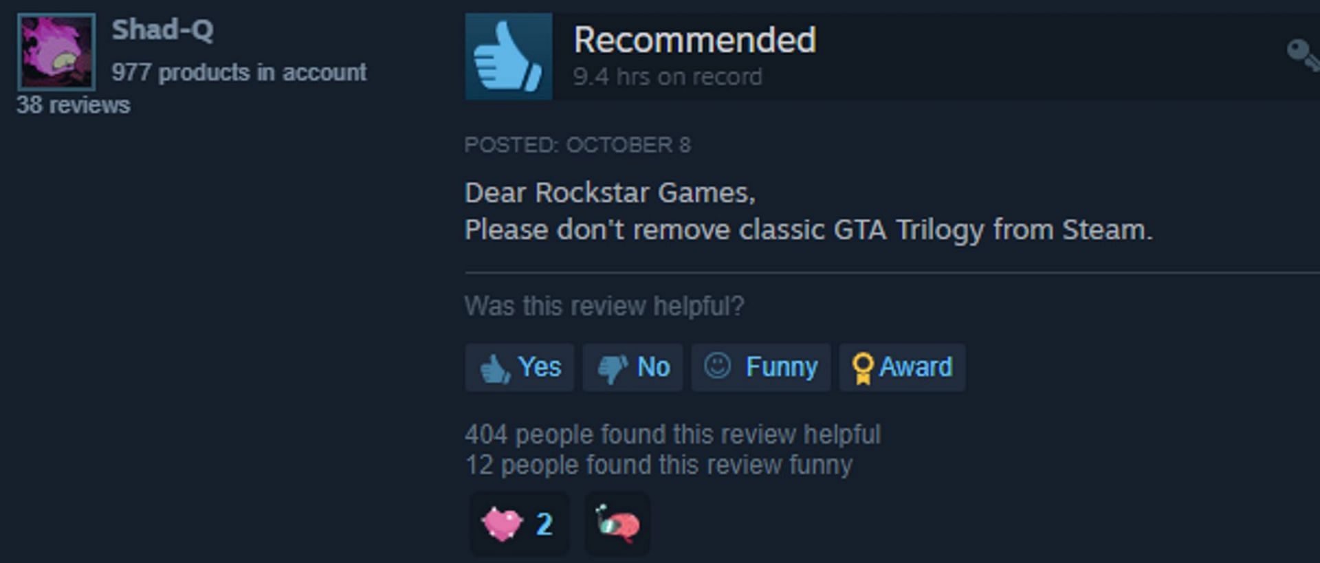 I have the original GTA trilogy on Steam before they were removed