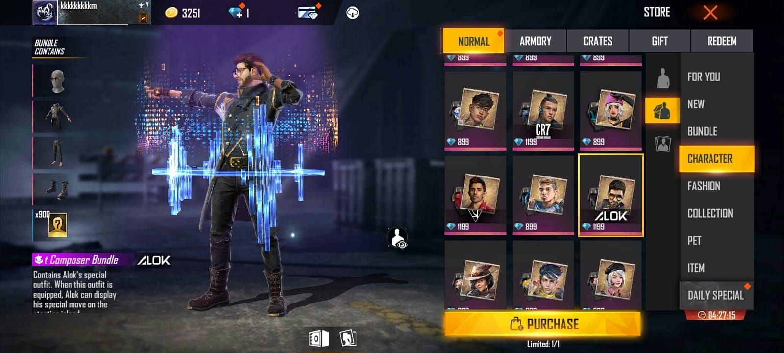 DJ Alok Bundle in Free Fire (Image via Garena)