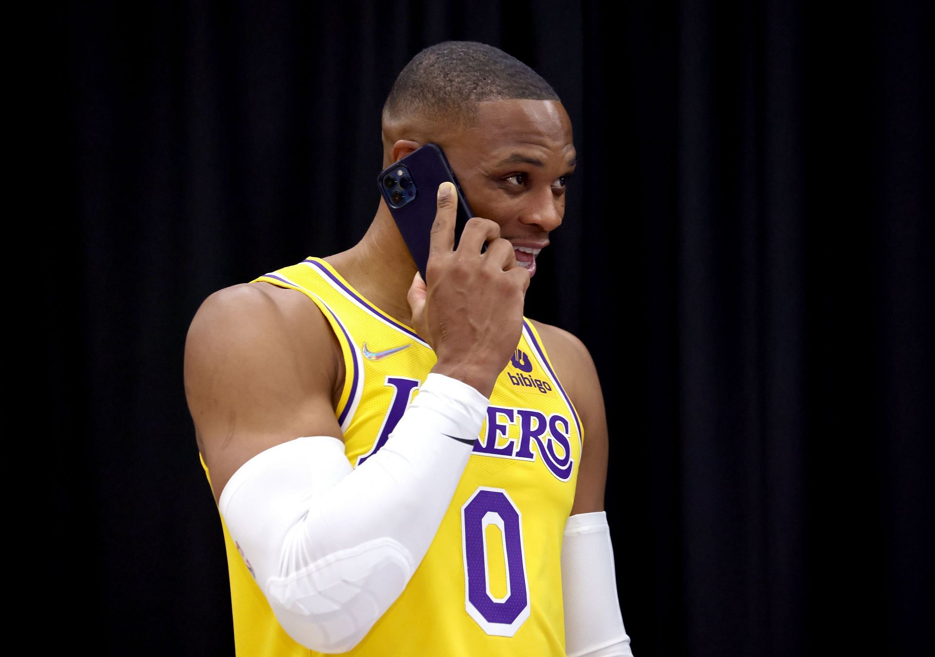 Russell Westbrook at the LA Lakers Media Day