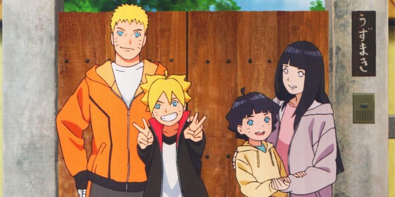 Naruto with his family (Image via Pierrot Studios)