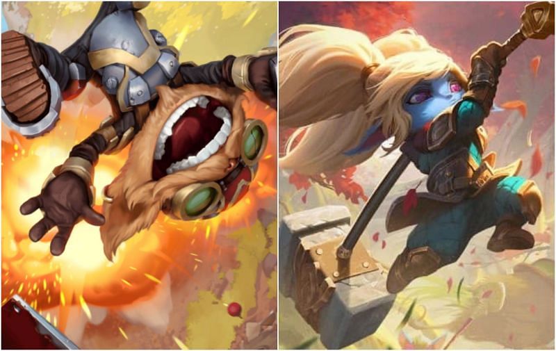Ziggs and Poppy feature in the Bandle Burn deck (Images via Riot Games)