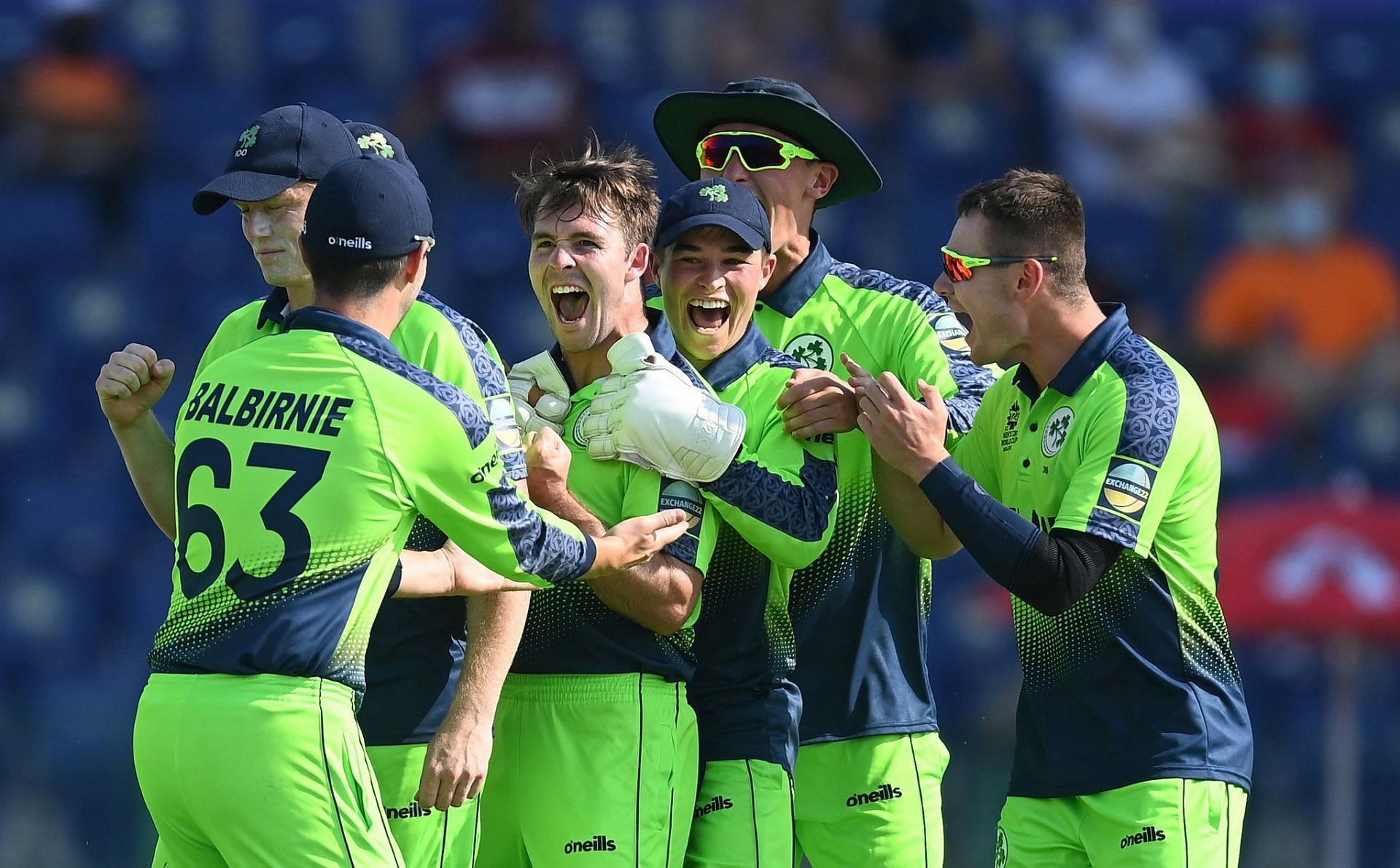 Ireland players celebrate on Monday. (PC: ICC)