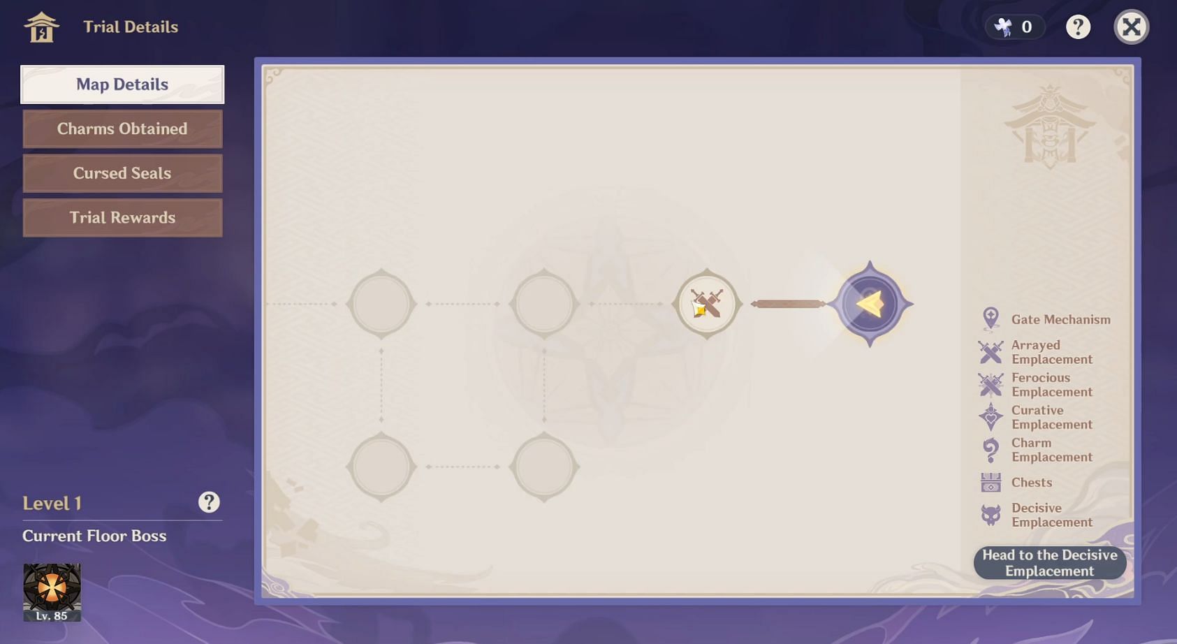 Mystic Onmyou Chamber minimap (Image via Genshin Impact)