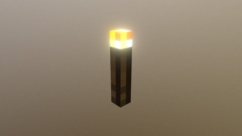 Torches need to be crafted first before making them work underwater.  (Image via Mojang)