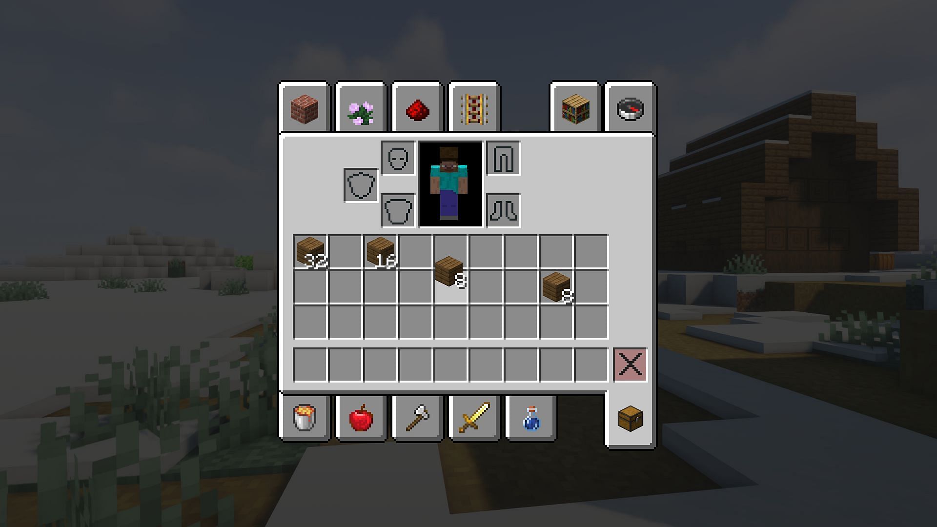 Items can be recalled by double clicking (Image via Minecraft)