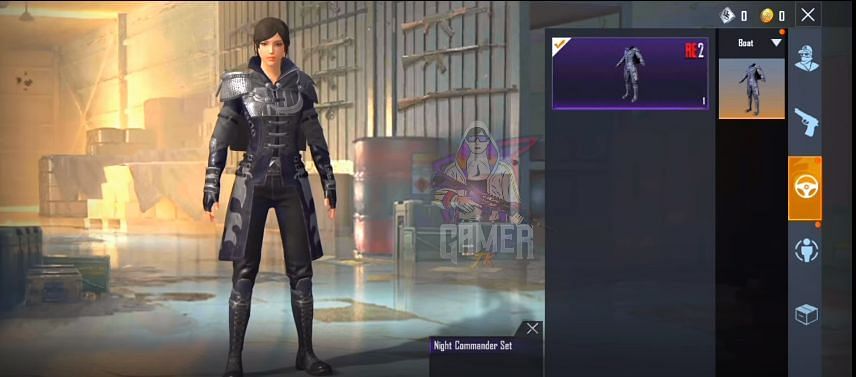 Night Commander outfit (Image via JK Gamer-PUBG Mobile Lite YT)