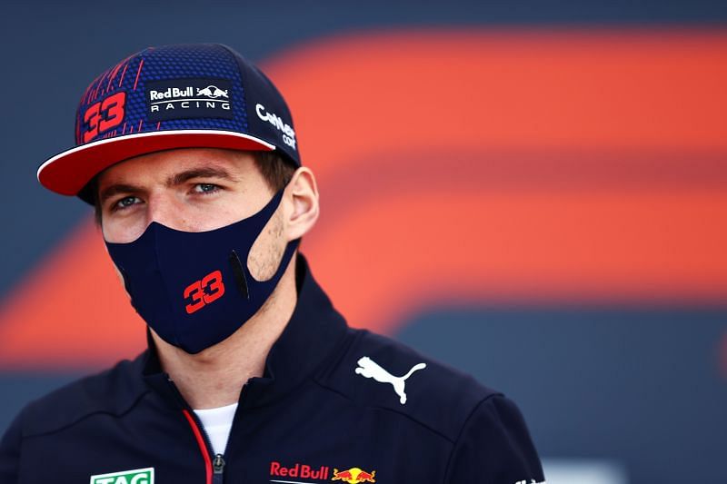 Max Verstappen looks on in the Paddock during previews ahead of the F1 Grand Prix of Turkey at Intercity Istanbul Park, Turkey. (Photo by Mark Thompson/Getty Images)