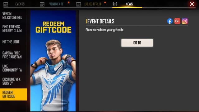 free fire redeem code in pakistan server