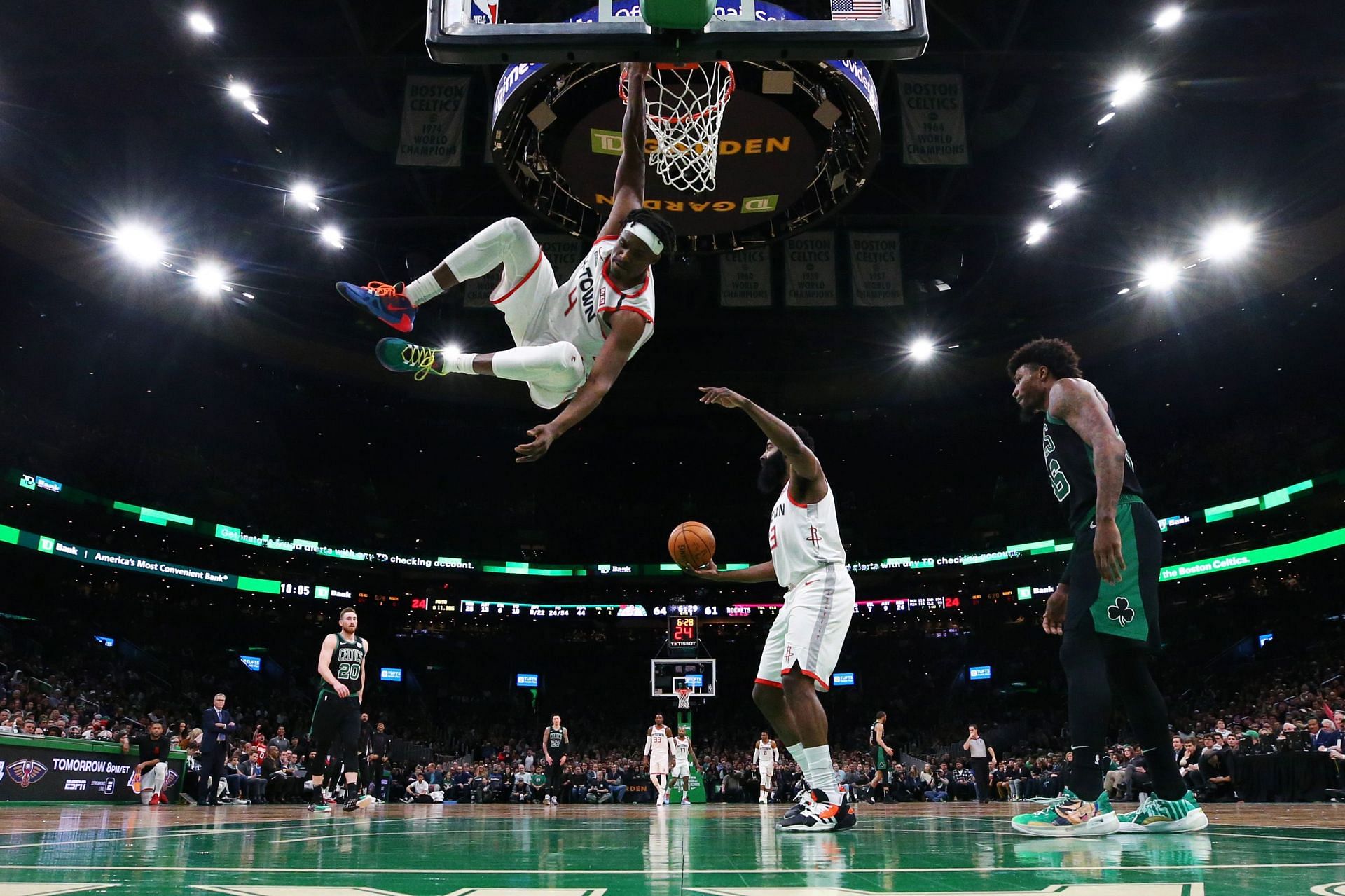 The Boston Celtics face the Houston Rockets on Sunday.