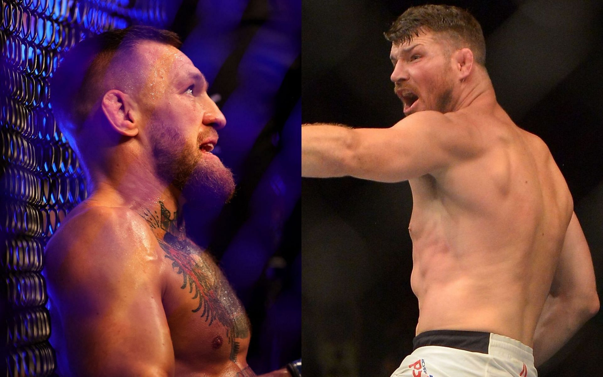 Conor McGregor (left) &amp; Michael Bisping (right)