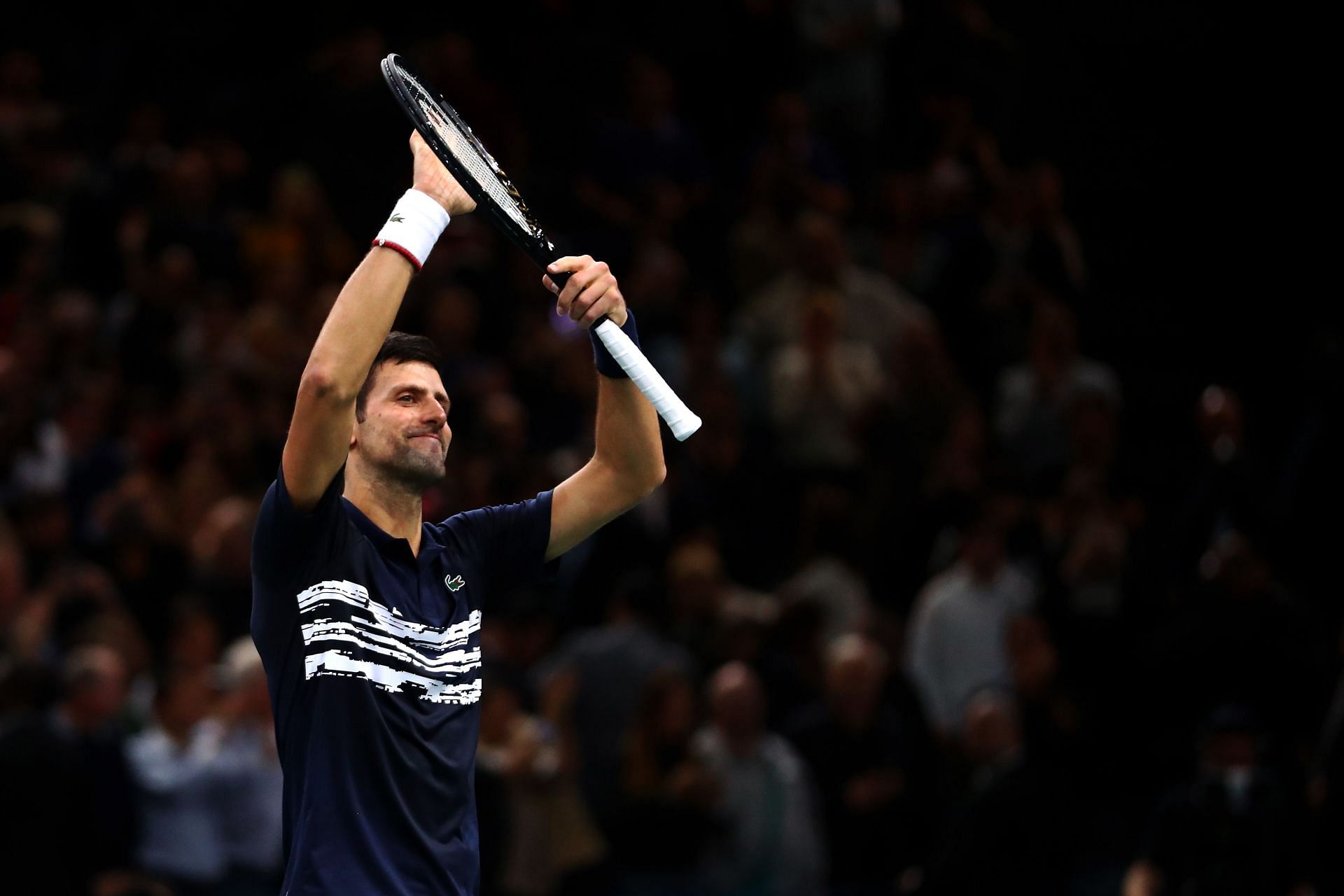 Novak Djokovic at the 2019 Rolex Paris Masters