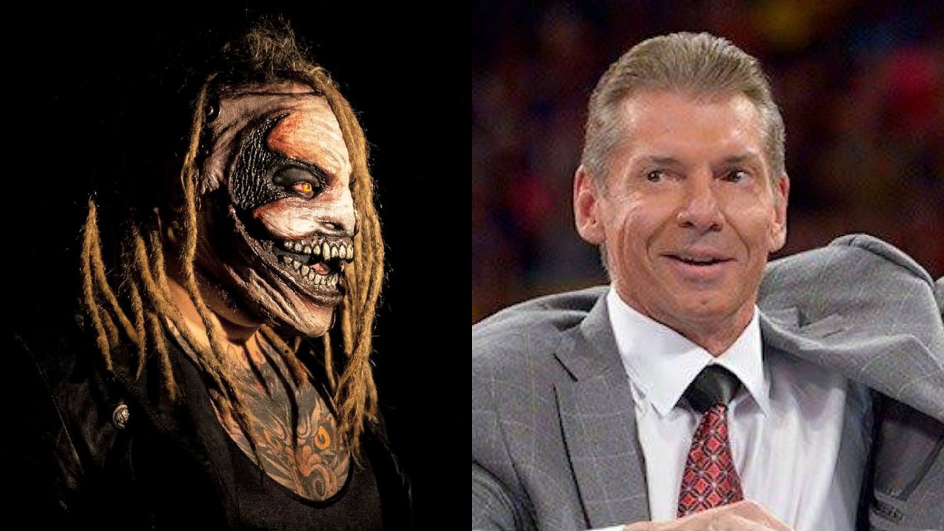 &#039;The Fiend&#039; Bray Wyatt (left) and Vince McMahon (right)