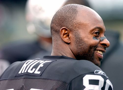 Jerry Rice as a member of the Oakland Raiders in the 2004 season