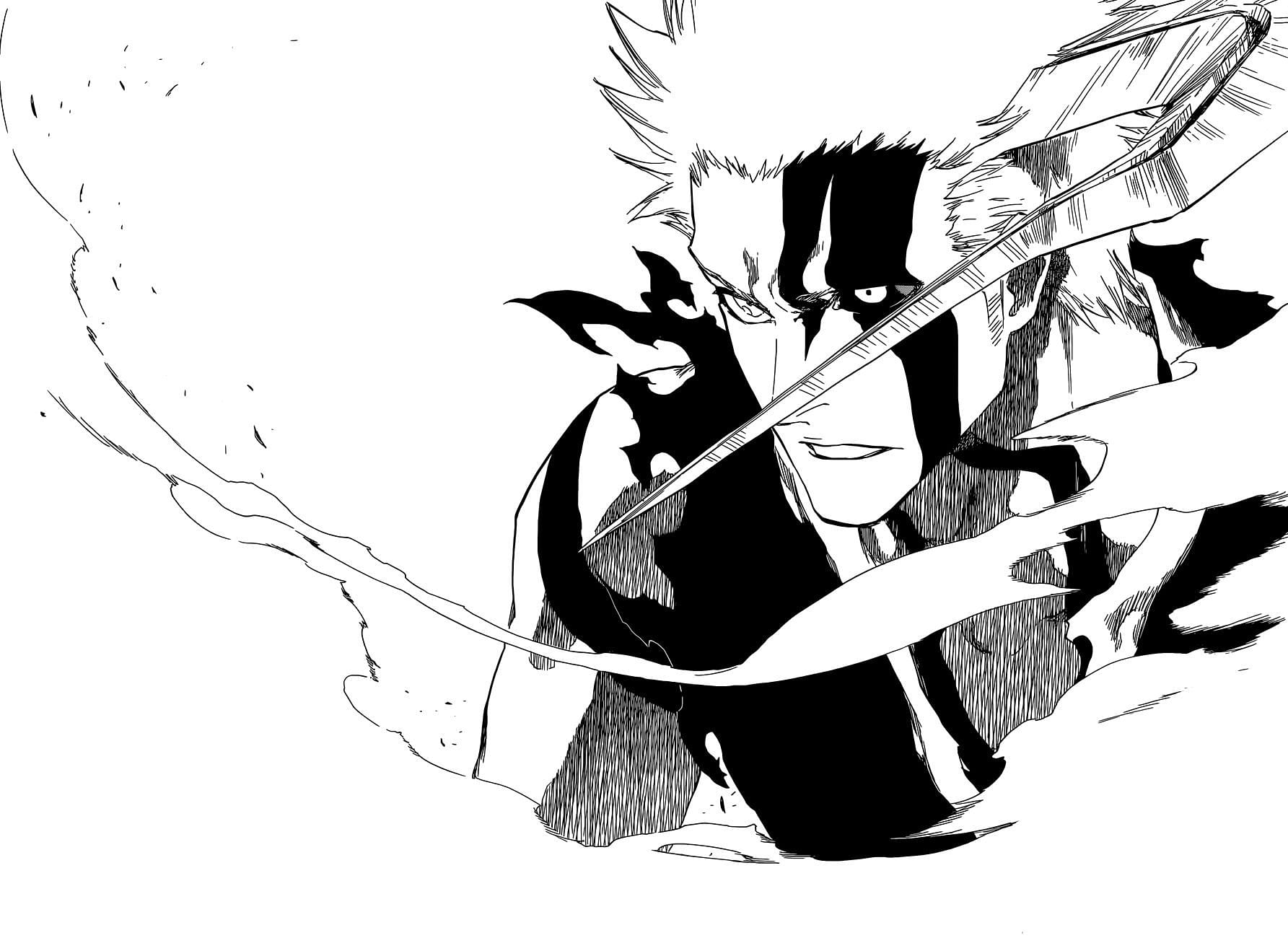 Ichigo&#039;s final form in Bleach, combining the powers of the Vasto Lorde within him, and the Quincy powers he inherited (Image via Shonen JUMP)