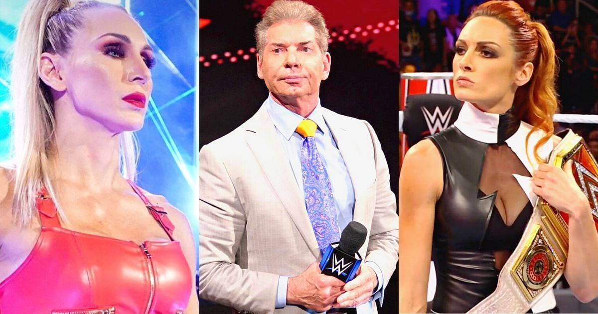 Charlotte Flair, Vince McMahon, and Becky Lynch.