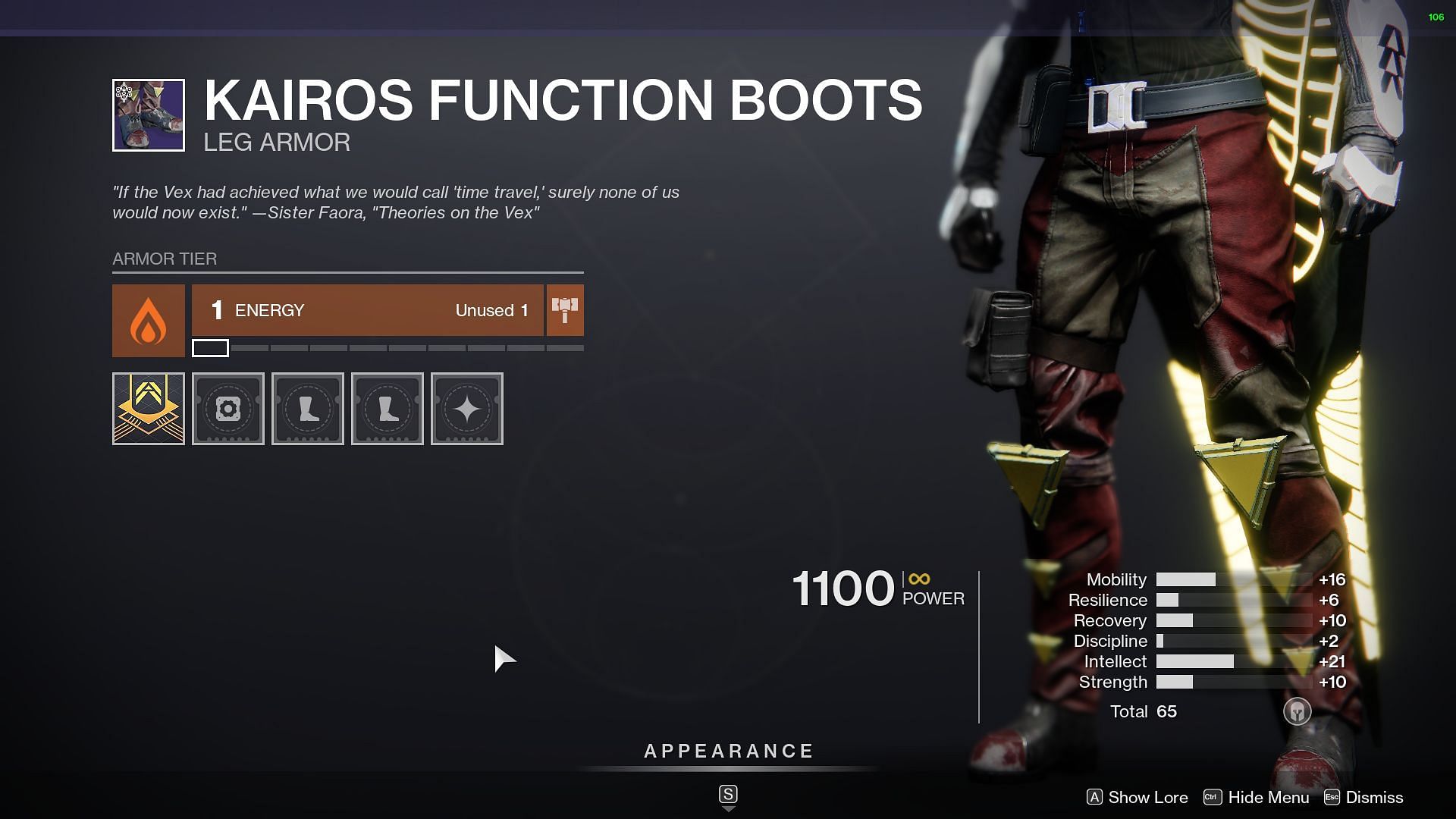 Kairos Function Boots (Image via Bungie)