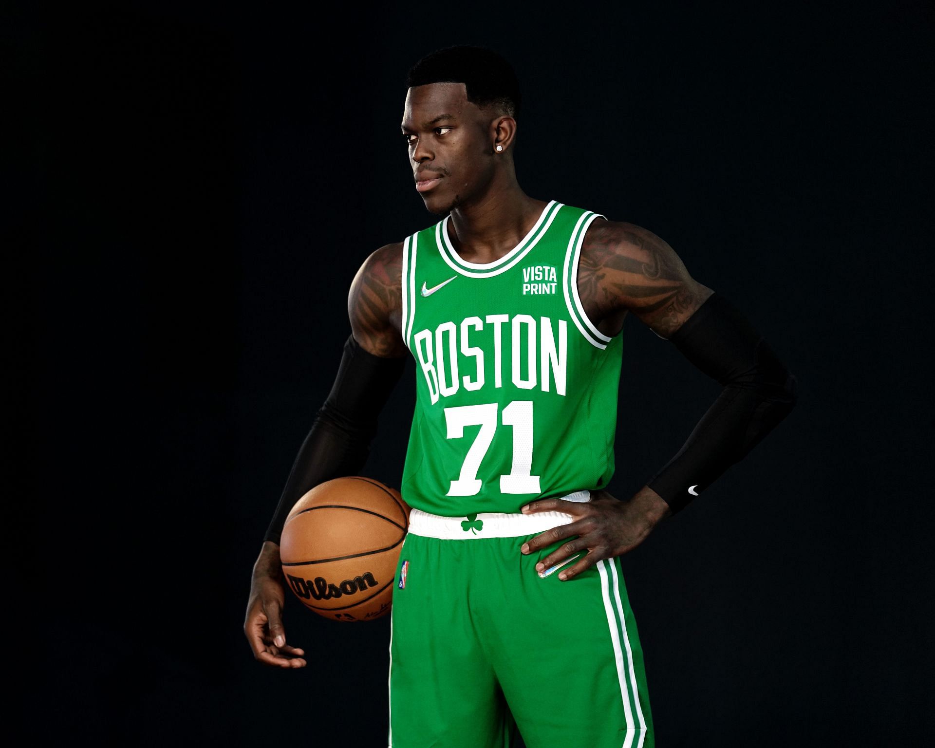 Dennis Schroder #71 of the Boston Celtics