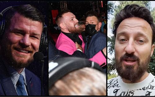 Michael Bisping, Conor McGregor and Italian DJ Francesco Facchinetti