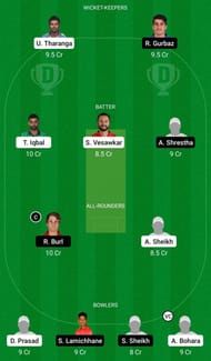 Dream11 Team for Bhairahawa Gladiators vs Kathmandu Kings XI - Everest Premier League T20 2021 Eliminator.