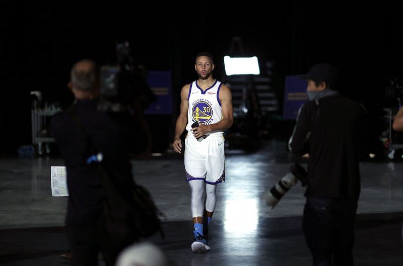 Stephen Curry at the Golden State Warriors Media Day