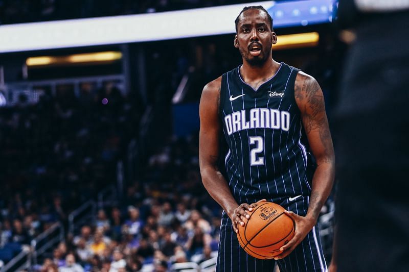 Al-Farouq Aminu #2 of the Orlando Magic shows confusion at an official&#039;s call while facing the Cleveland Cavaliers in the 2nd quarter at Amway Center on October 23, 2019 in Orlando, Florida.