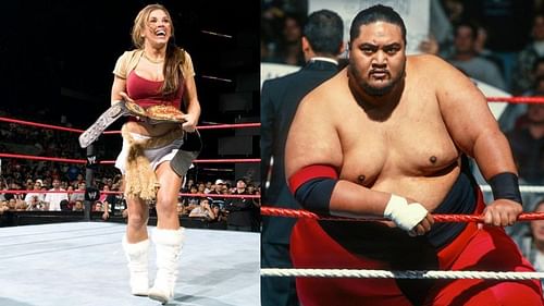 Mickie James and the late Yokozuna were fired from WWE for non-wrestling reasons.