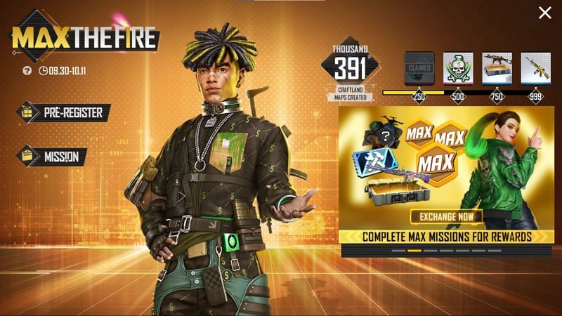 Certain milestone rewards have been set up by the developers (Image via Free Fire MAX)