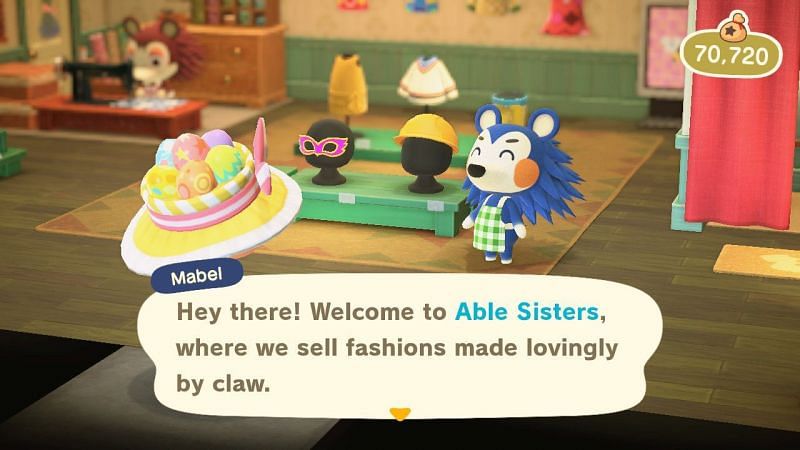 Able Sisters&#039; Shop in Animal Crossing: New Horizons (Image via Hold to Reset)