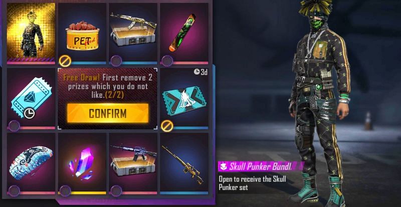 Players need to remove the rewards that they do not need (Image via Free Fire)
