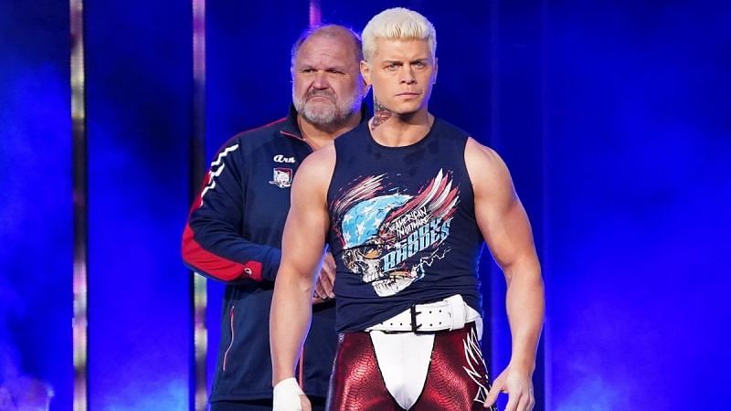 Cody Rhodes with his coach and personal advisor, Arn Anderson.